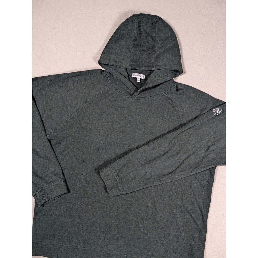 Peter Millar Crown Comfort Hoodie Druid Hills Golf Course Size XL Pullover Green